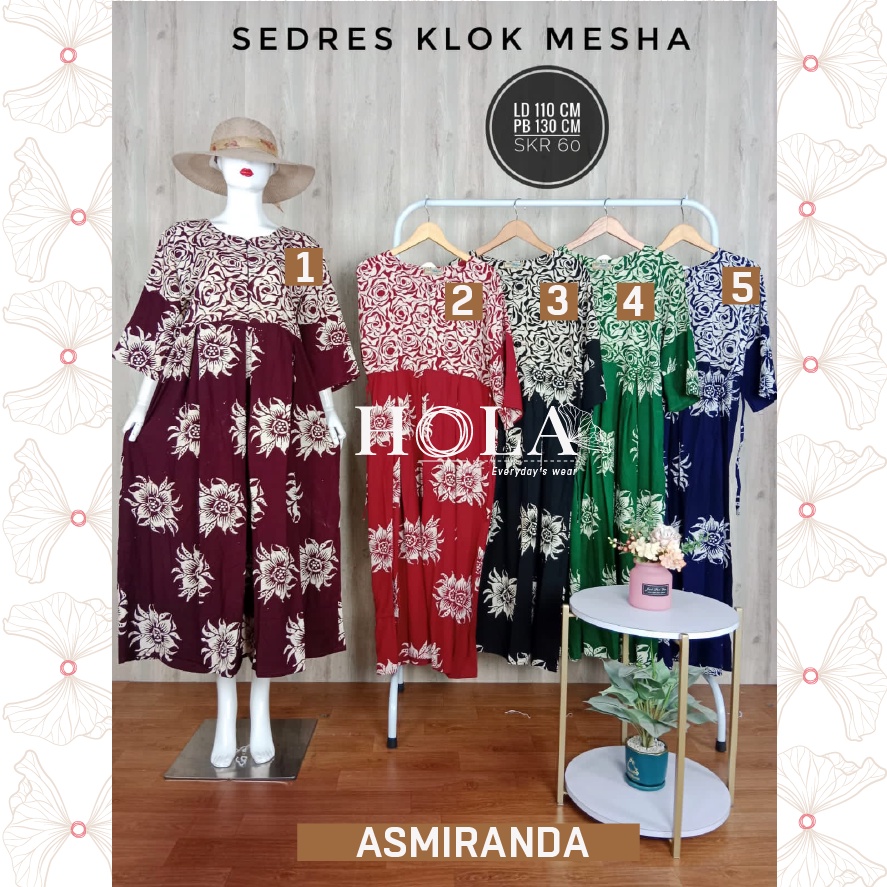HOLA_FASH | Sekdres Messha klok, sekdres Messa, Sekdres Klok motif Sunan, Sekdres asmiranda-SKR60-FA-SASMR01