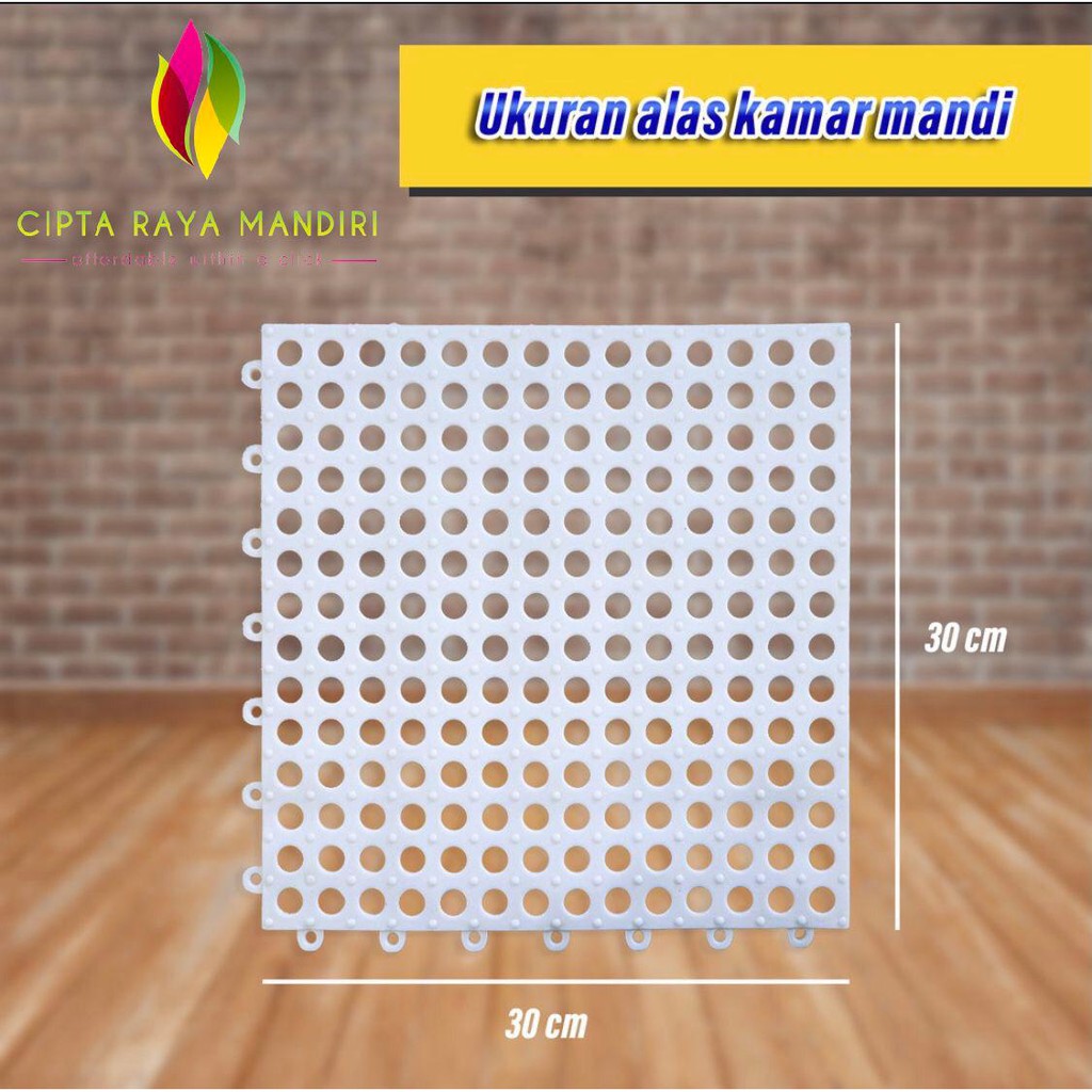 Karpet Anti Slip Kamar Mandi POLKADOT PVC Karpet Anti Licin Dapur Mat Non-slip 30x30 cm