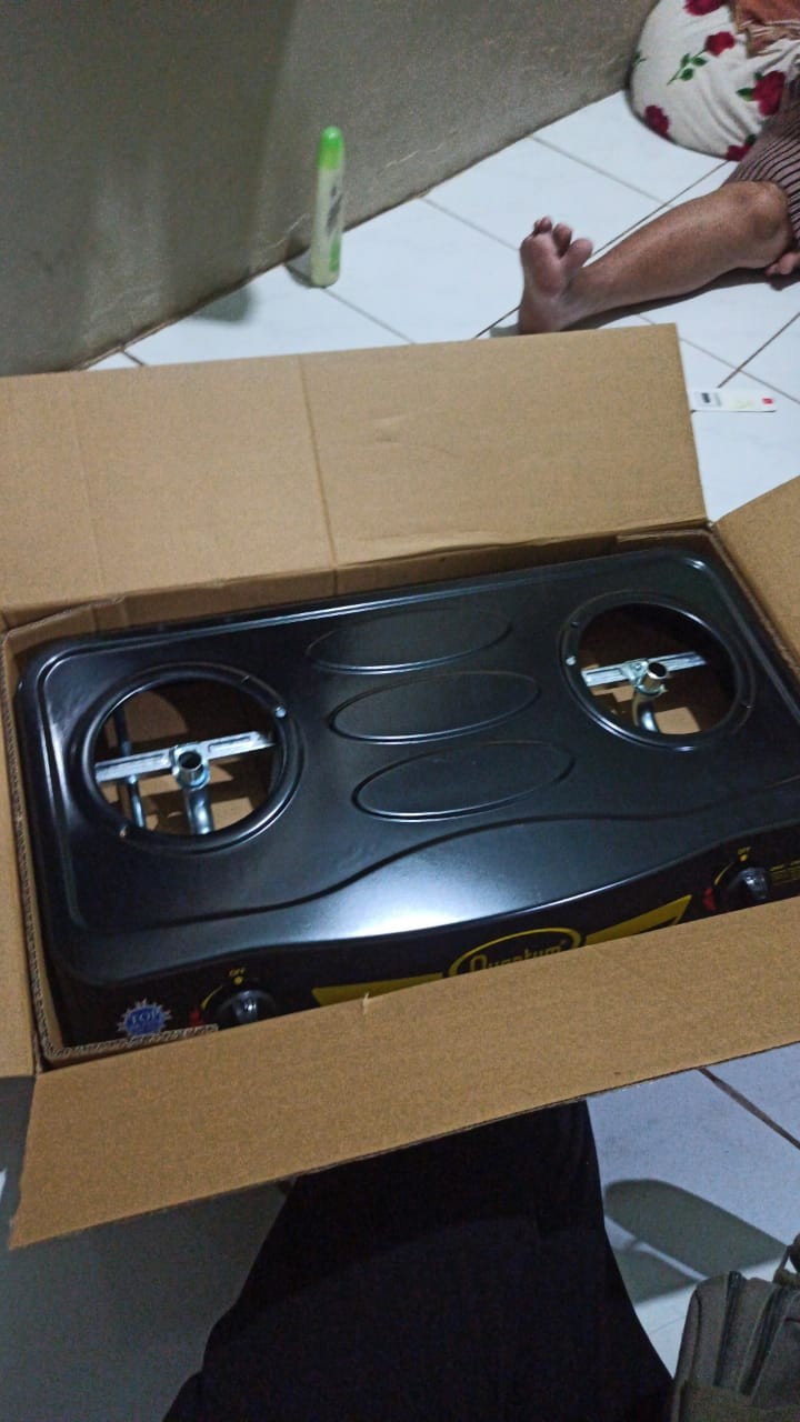 Quantum Qgc-201dmpb. Kompor Gas 2 Tungku. Baru Bergaransi Resmi