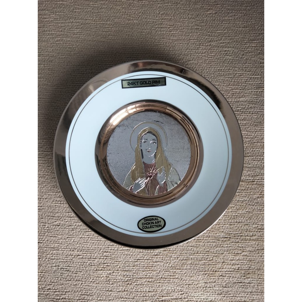 Pajangan Gambar Yesus Bunda Maria Rohani Katolik Hiasan Meja