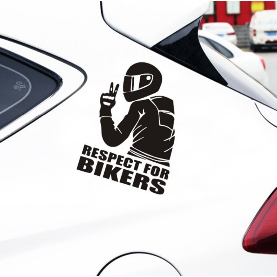 Stiker Mobil Motor Respect To Biker