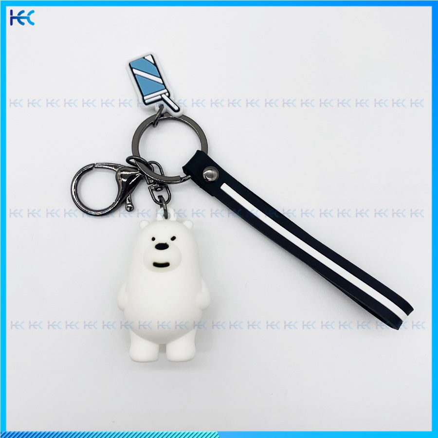 2022Creativity Anime Three little bears keychain three-dimensional cartoon key chain