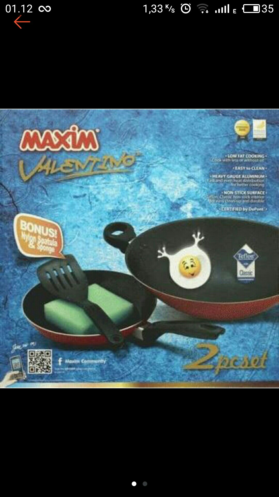 Wajan Maxim Valentino 2 Pcs