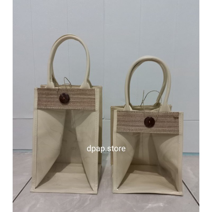 dpap.store - Hampers Tas mika mendong/ Hampers tas pandan/ Tas Mika isi toples