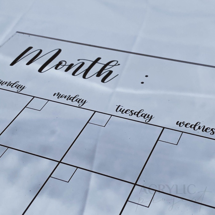 

Acrylic Monthly Weekly Planner B Akrilik 090