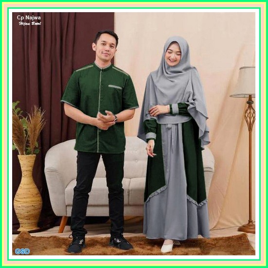 Couple Gamis,Couple Kondangan, Couple Keluarga Muslim 2024 Couple Gamis Suami Istri / Baju Pasangan 