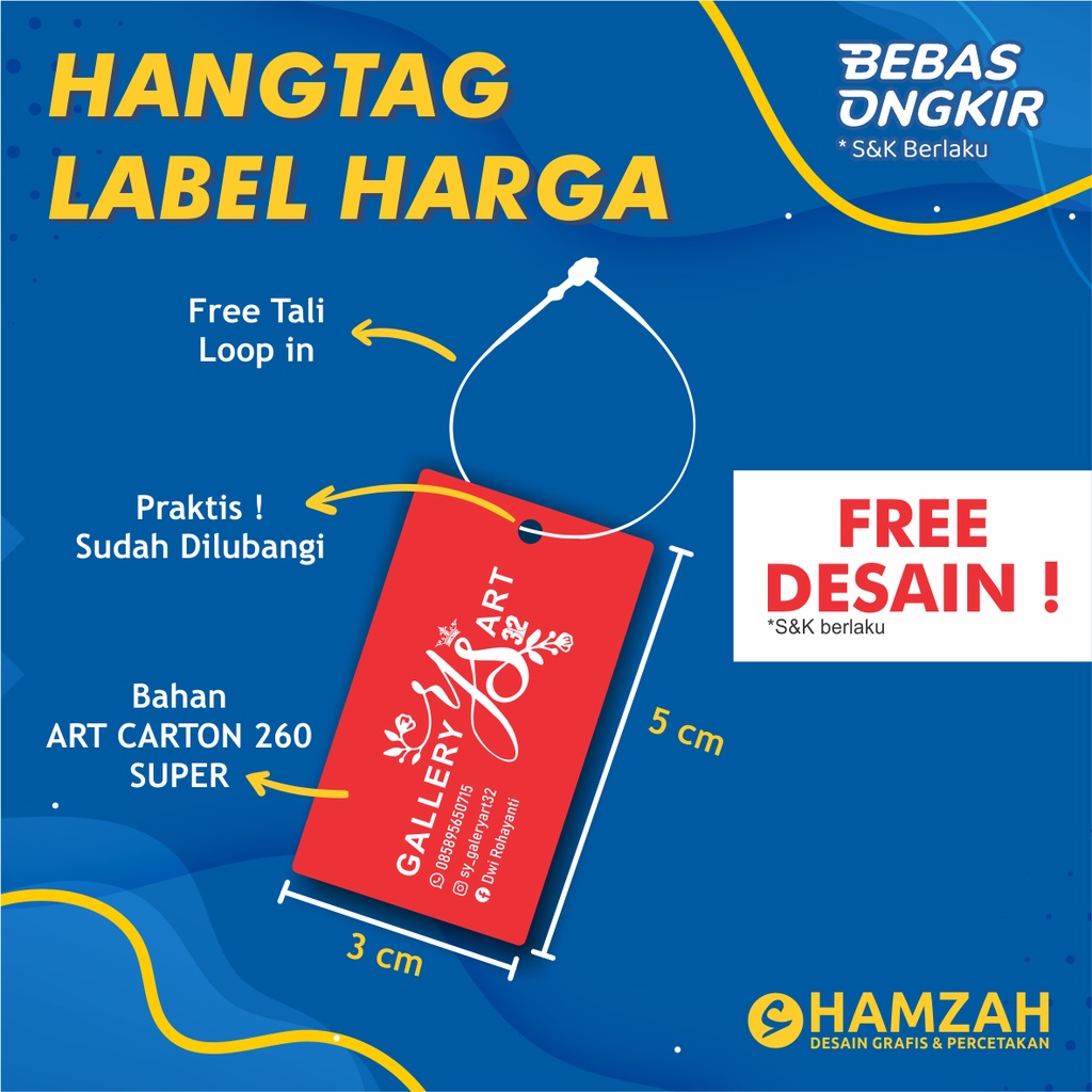 

Hangtag label baju label tas free desain free tali