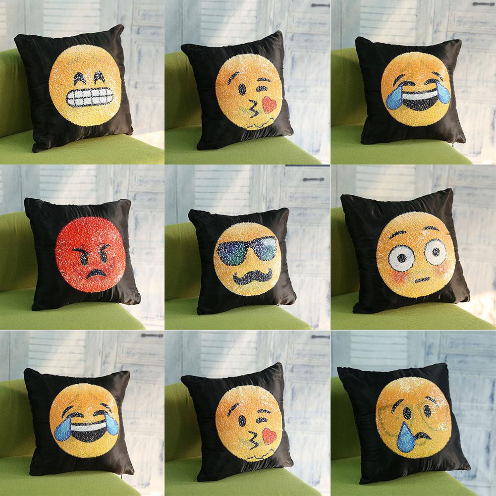 New Jea Diy Changing Face Expression Decorative Pillow Cover