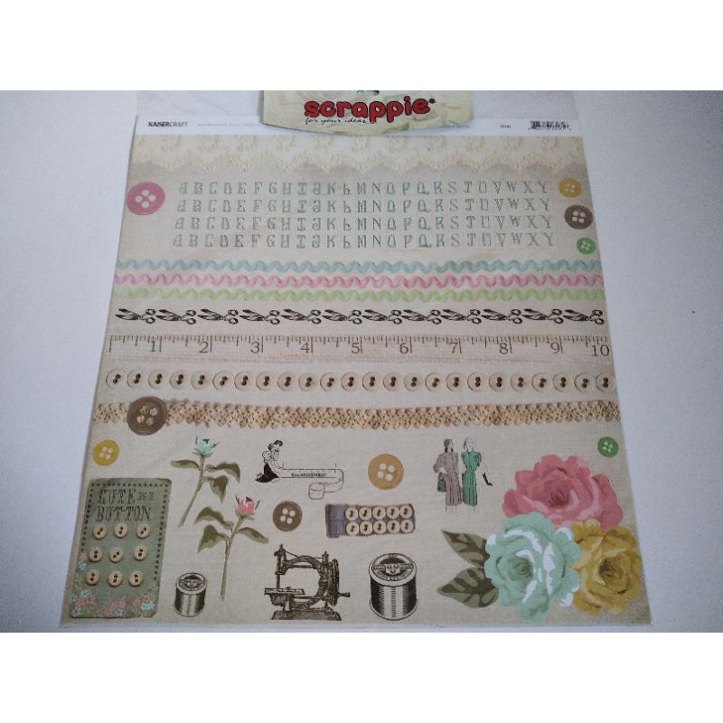 

sticker scrapbook sewing flower