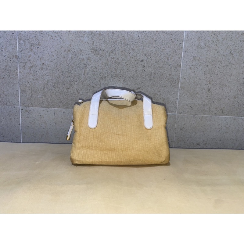 TAS WANITA CEWE BRAND ELIZABETH ARDEN ORIGINAL - YELLOW WHITE