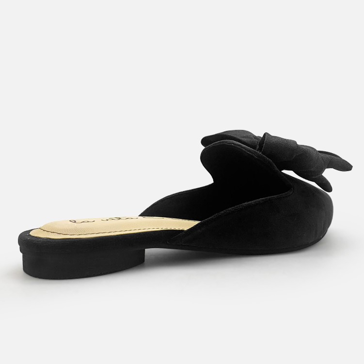 La Vita E Bella Bonnie Sepatu Selop Wanita dengan Pita [LV 512] – Black