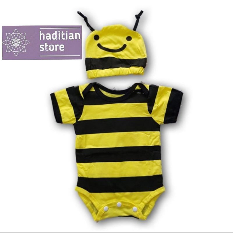 Baju Bayi Laki-laki Perempuan  Lucu Newborn Jumper Karakter Lebah