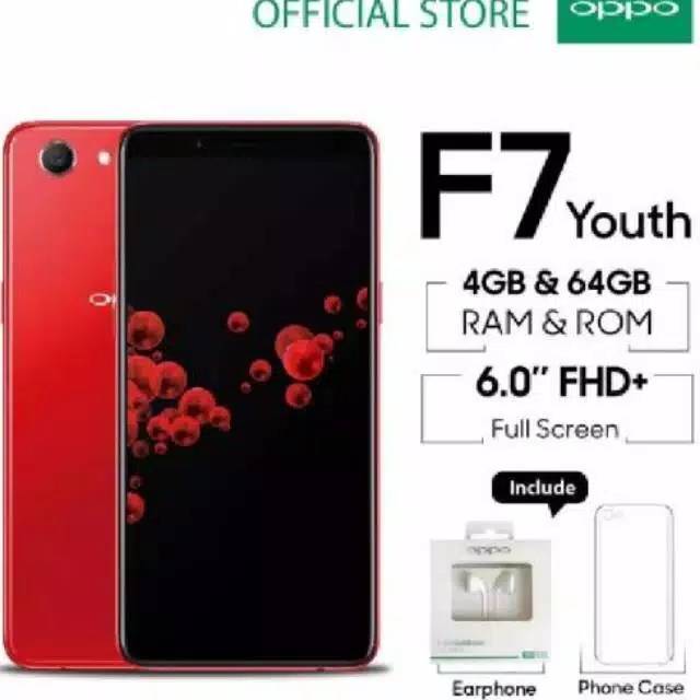 Termurah Oppo F7 Youth Ram 4GB/64GB Garansi Resmi