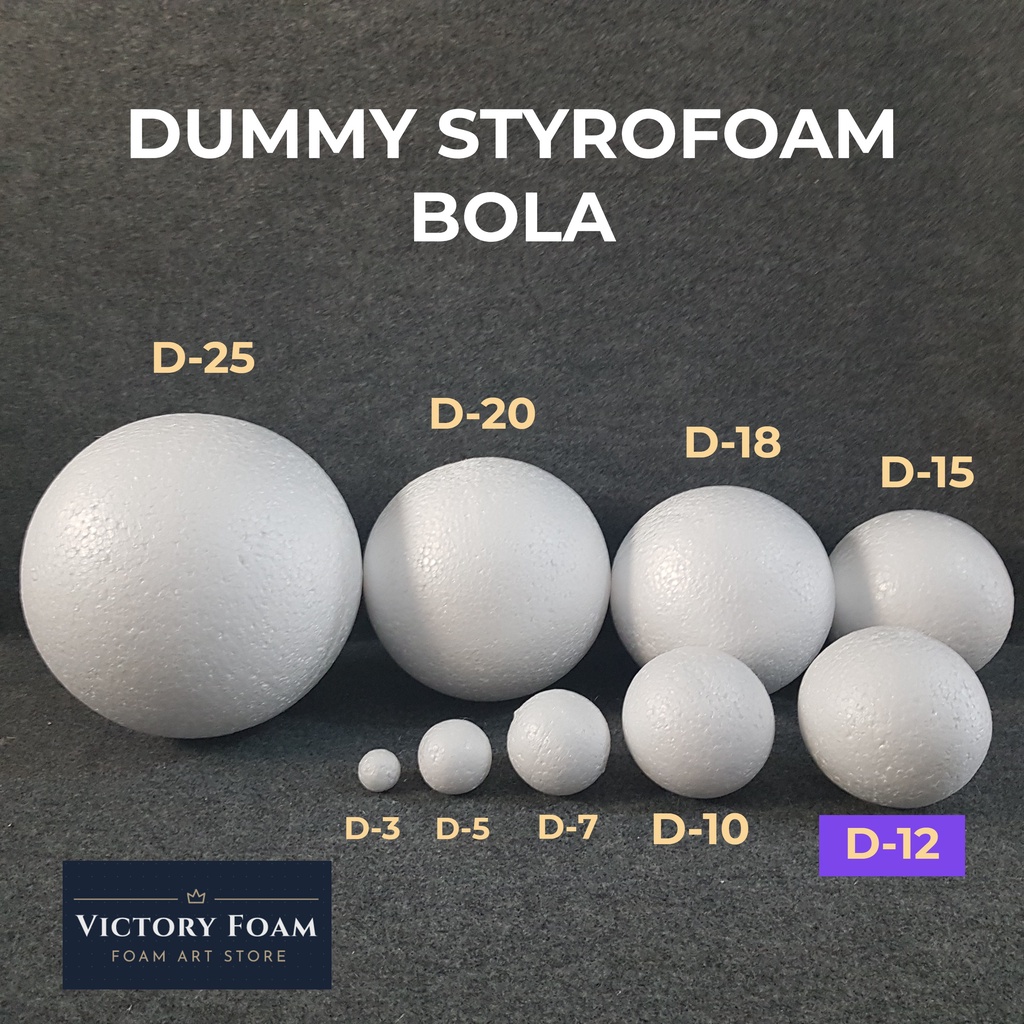 Dummy Styrofoam Bola Diameter 12cm