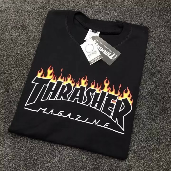 Kaos Thrasher Lengan Pendek / Kaos Distro Brandedd / Kaos Pria Wanita Pengiriman Cepat