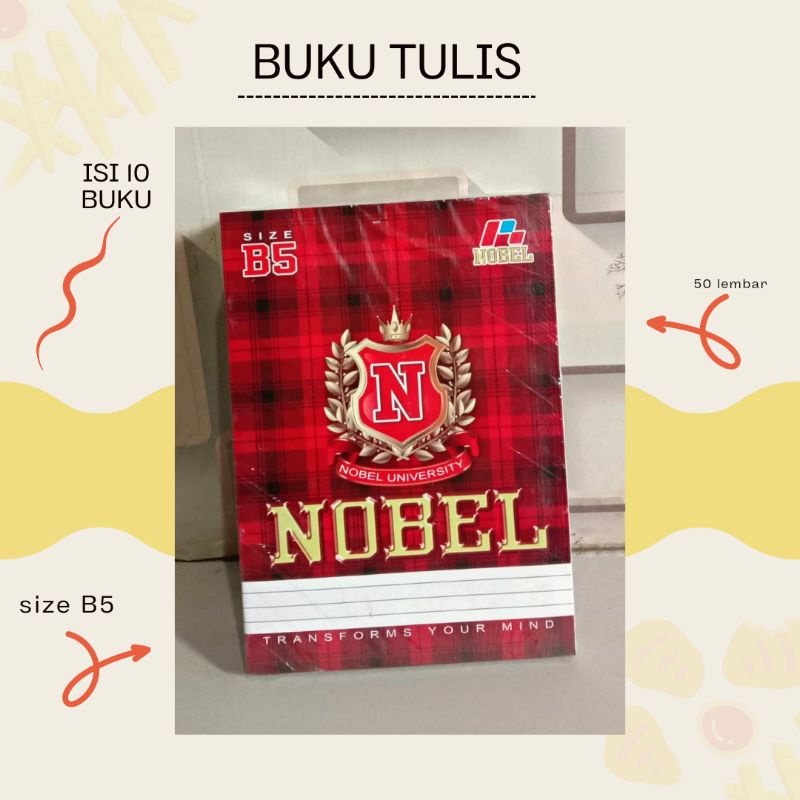 

NICE KIDS | Buku Tulis 1pack | Buku Tulis Nobel isi 50lembar | Buku tulis university | isi 10pcs | 100% original [ bisa cod ]