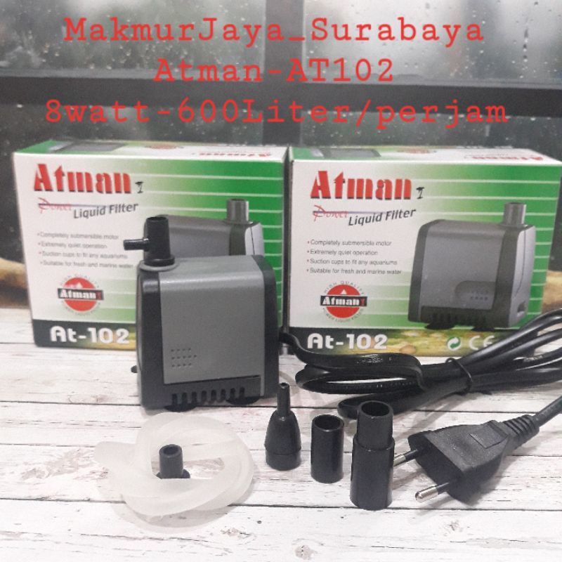 Pompa Air  ATMAN 102 / AT102  untuk Aquarium atau kolam