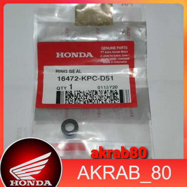 Oring Injektor Matic Honda Ring Seal 16472-KPC-D51