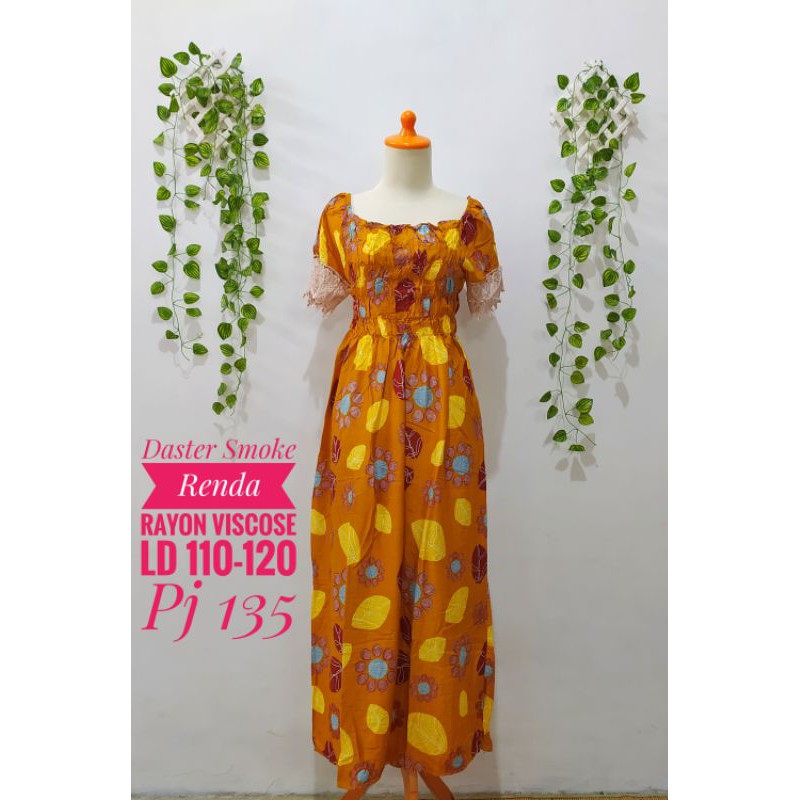 DASTER SMOKE PANJANG KATUN RAYON VISCOSE RENDA