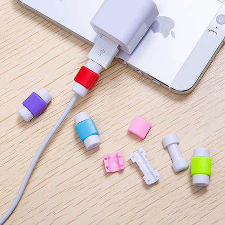 5pcs Pelindung Kabel Data/Charger Usb Untuk Iphone/Samsung/Oppo/Vivo/Xiaomi