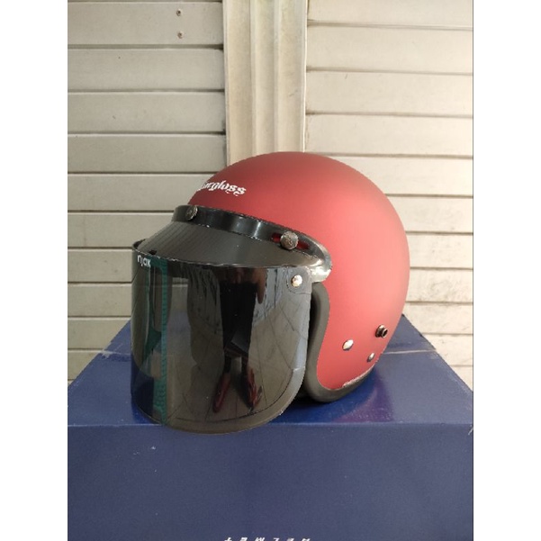 HELM JOGJA . HELM CARGLOSS ORIGINAL MERAH MAROON DOFF + KACA FLAT