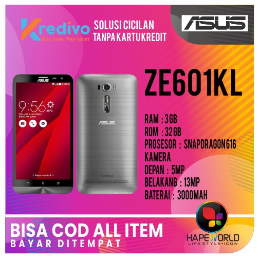 ZENFONE 2 LASER ZE601KL [3GB/32GB] HP ANDROID MURAH GARANSI RESMI