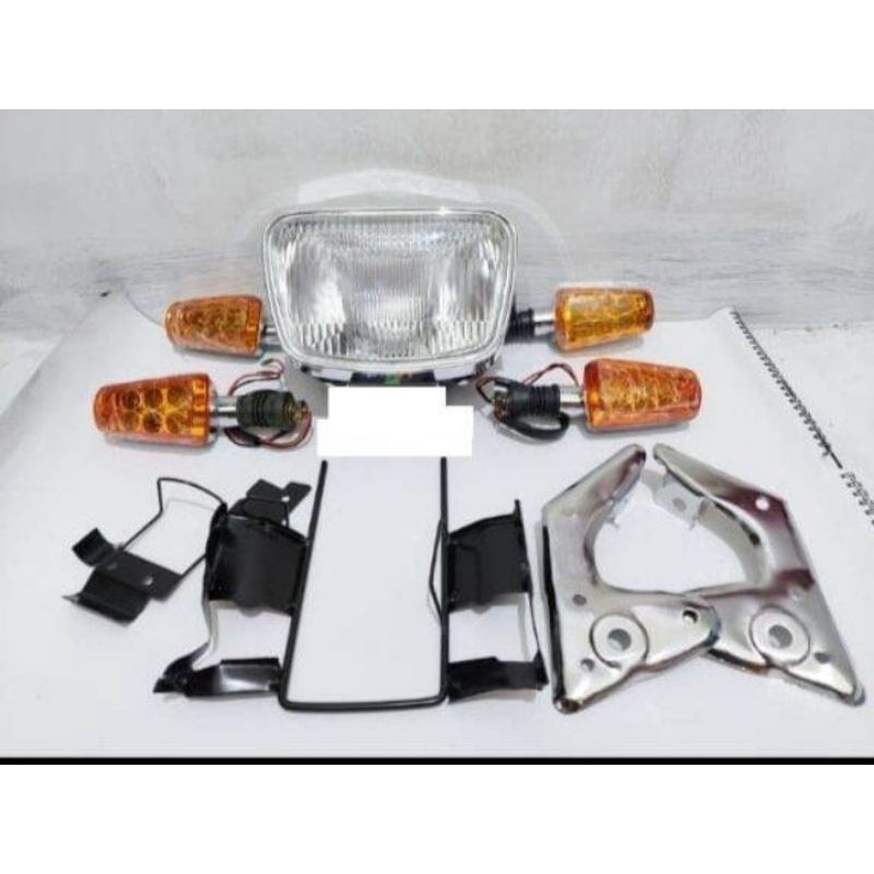 Paket Reflektor Lampu Depan Rx-King Lampu  2Set Rx-King Plus Breket Lampu Headlamp Rx-King Full Set