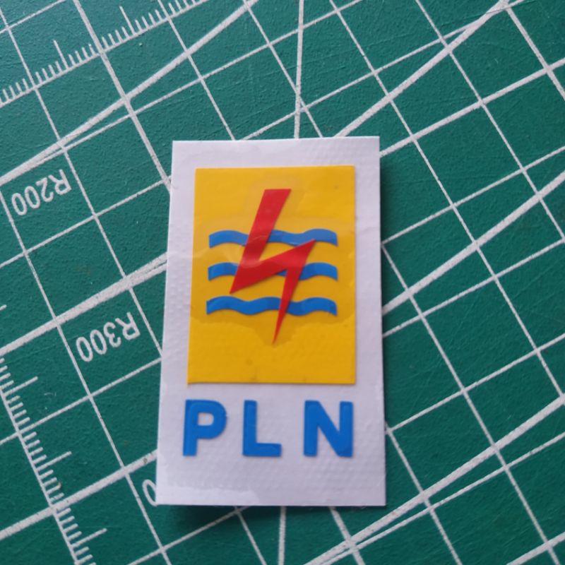 

stiker cutting logo listrik pln