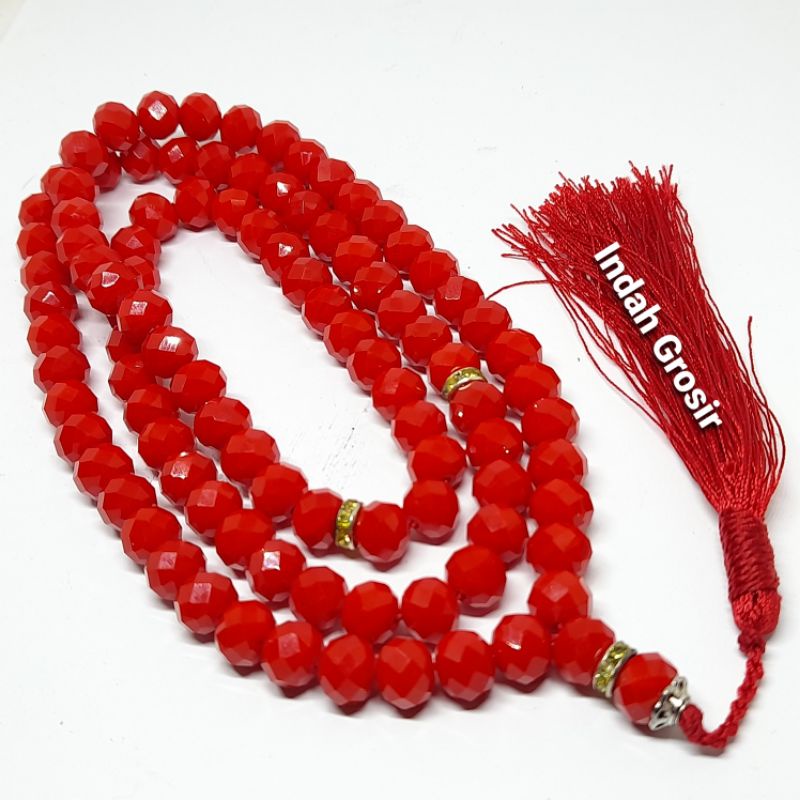 Tasbih marjan kristal 99butir 9mm Natural