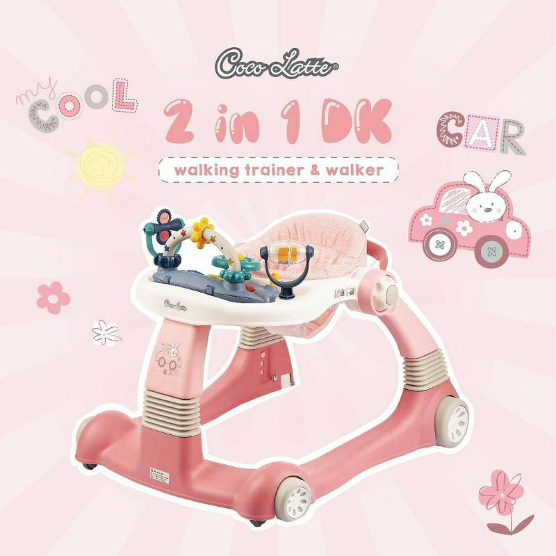 Cocolatte DK 1001 ML 2in1 Baby Walker Walking Trainer Fun / Baby Walker Cocolatte Locco Push Walking Trainer/Alat Bantu Jalan