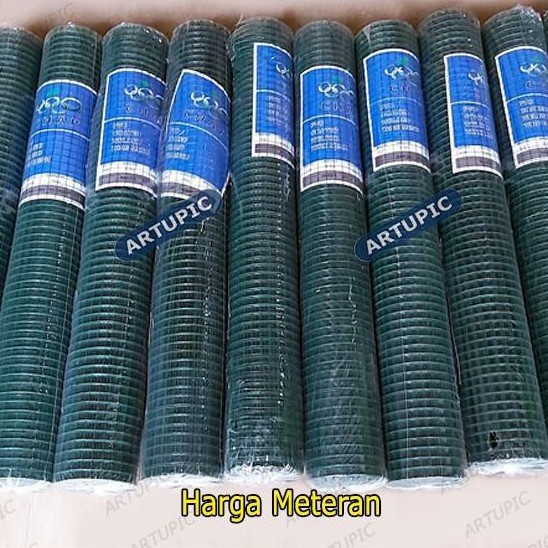 Harga TERMURAAH.. Kawat Loket HIJAU PVC 1/2 Inch PER METER Alas Lantai Kandang Puyuh Ram Ayakan Anti