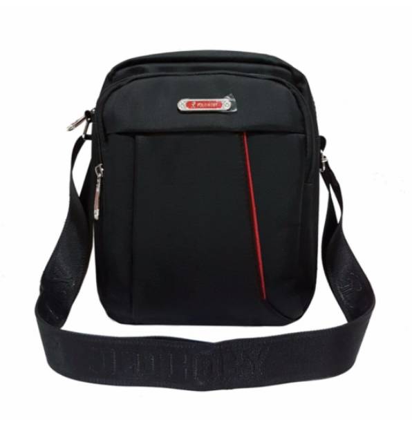 Polo Hoby Tas Selempang 9 Inchi 107-08 Polyester Nylon Import Original - Black