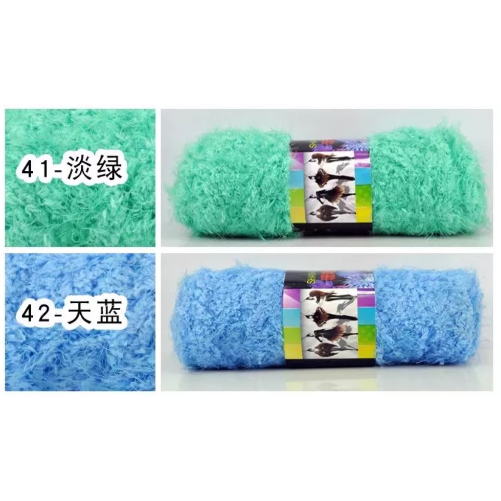 21-40 Benang rajut bulu halus import/ cashmere plush yarn BBL2