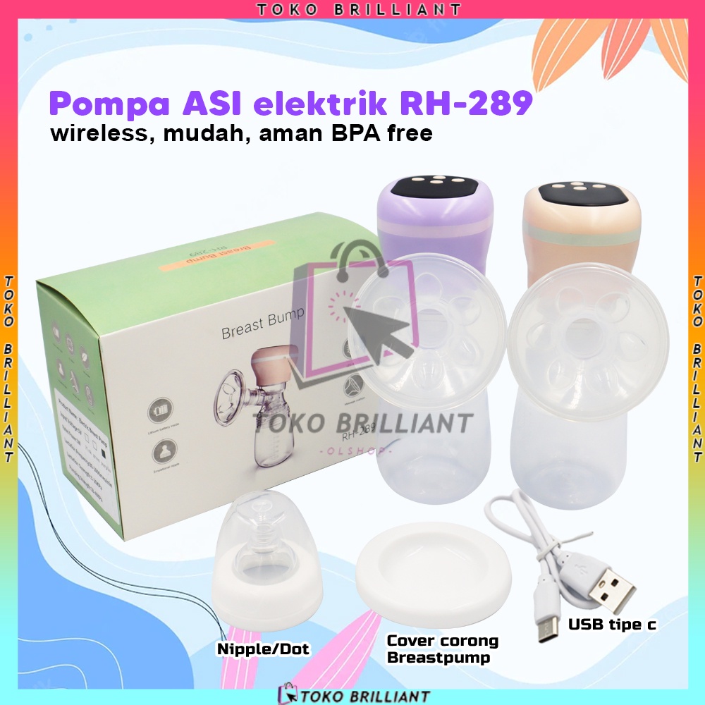 Rechargeable Breast Pump Portable Tanpa Kabel Botol Susu Bayi USB Baby Breast Pump Electric [Bisa Bayar Ditempat]