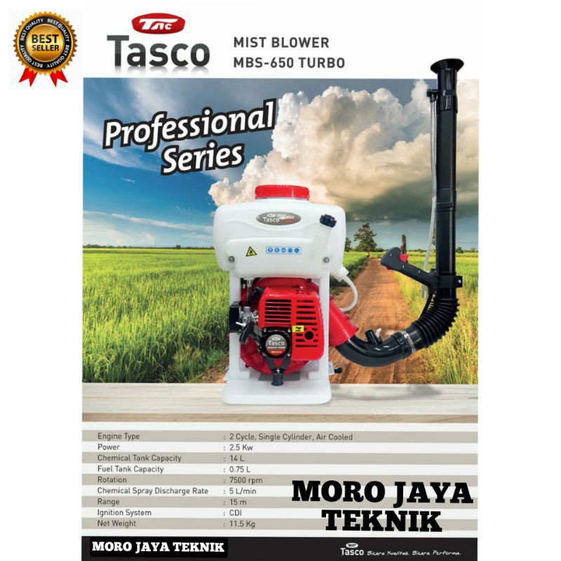 Mesin Semprot Hama Tanaman Tasco MBS 650 Turbo Alat Semprot Pestisida