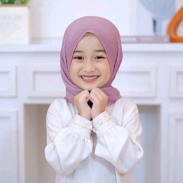 kerudung anak hijab ceruti halus lidi hijab Pashmina hijab anak pashminah plisket ceruty babby doll 