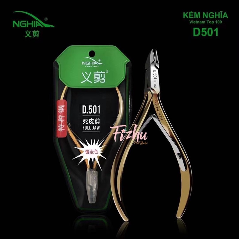 cuticle nipper NGHIA D501 Full jaw / gunting kuku NGHIA D-501 jaw 16 ORIGINAL VIETNAM/ gunting kulit