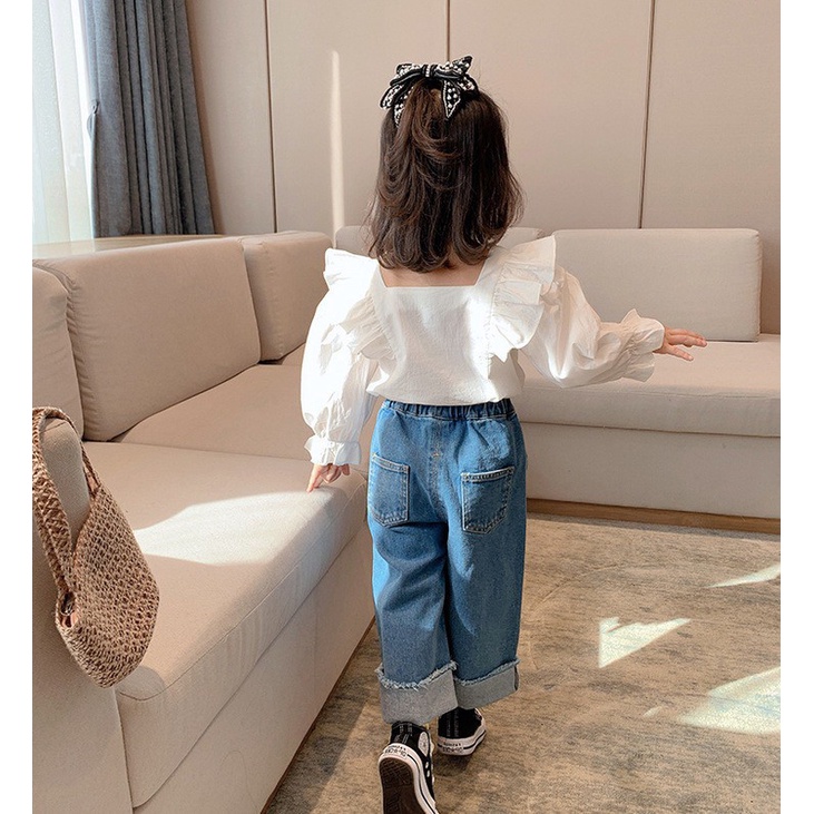 2-6thn | CELANA PANJANG DENIM JEANS ANAK KARET BAWAHAN PANTS PEREMPUAN SDK SB catalog