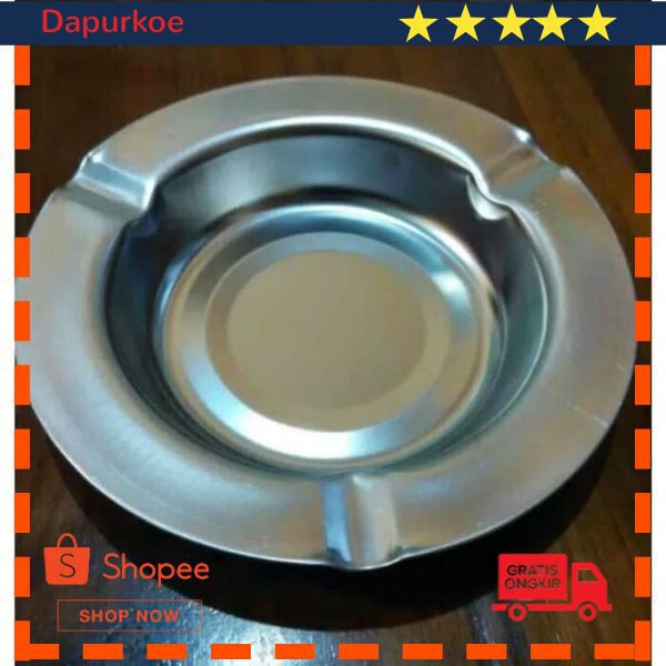 Promo TEMPAT ASBAK ROKOK / ASHTRAY STAINLESS MURAH Keren