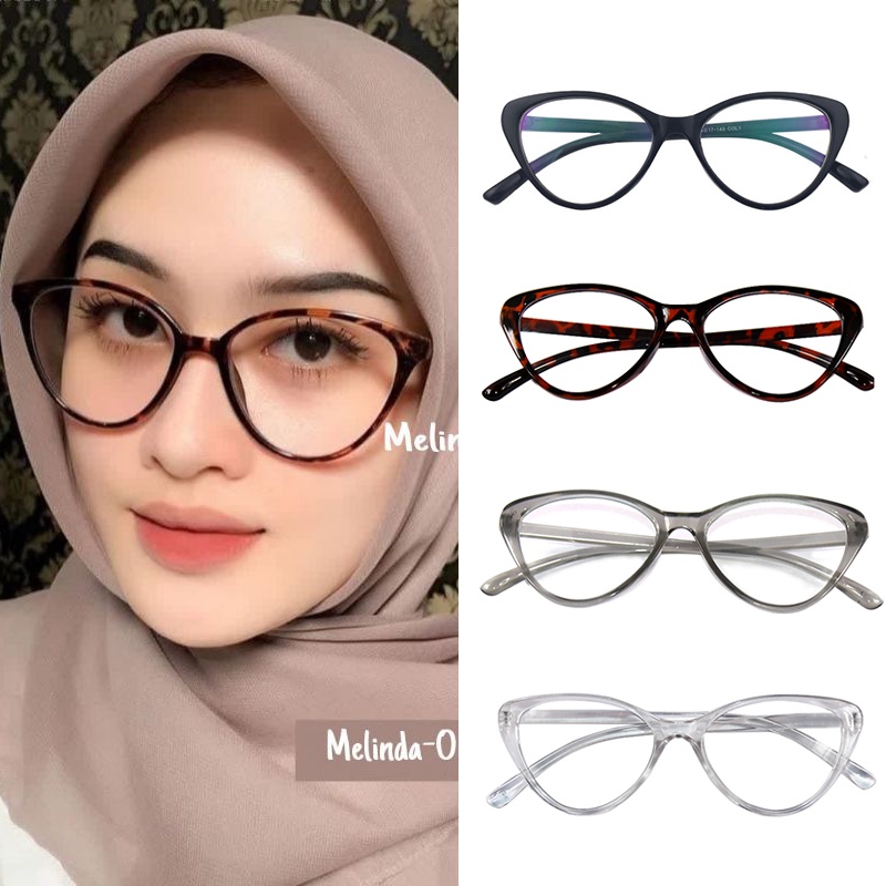 Jual [cod]kacamata Anti Radiasi Transparan Anti Biru Cat Eye Retro