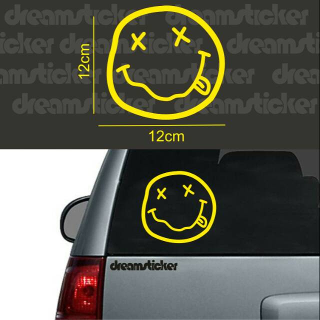 

Sticker Stiker Musik Band Nirvana Smiley Logo