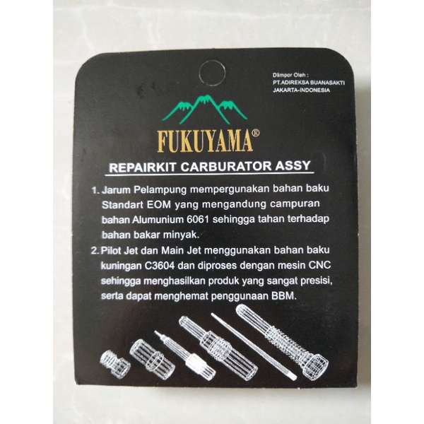 REPAIR KIT CARBUBATOR FORCE 1/F1ZR FUKUYAMA