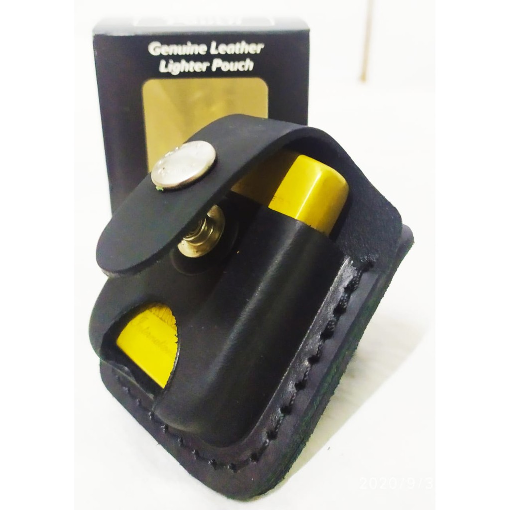 Zippo Original Black Lighter Pouch Clip Belt sarung kulit zippo
