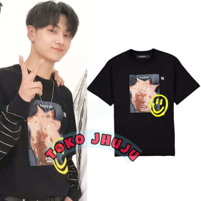 Baju T shirt Kpop Sunghoon Jay style Shades Of Ethernal Night Print DTF