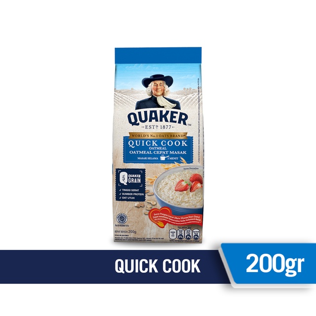 QUAKER - QUICK COOKING OATMEAL (GANDUM) - 200 GR