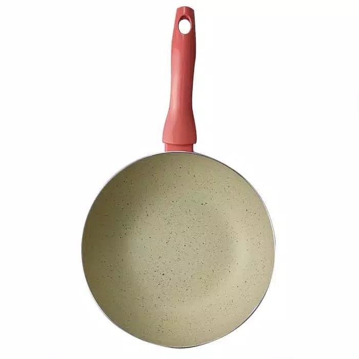 Deep frypan Wok Pan KIRIN 24cm Tenun Series wajan marble coating 24 cm original