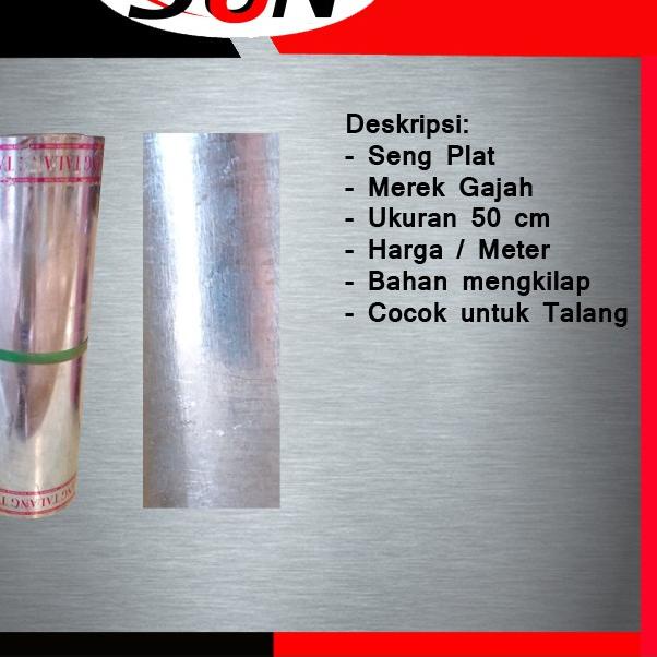 Seng Plat 50 Cm Talang Atap Gerobak Warung