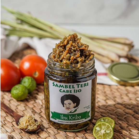 

SAMBEL TERI CABE IJO Sambal Ibu Kribo Khas Bogor