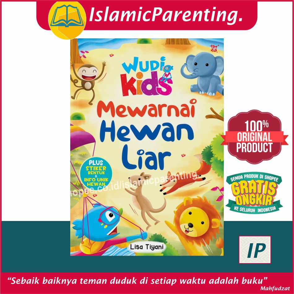 BUKU WUDI KIDS MEWARNAI HEWAN LIAR LISA TIYANI