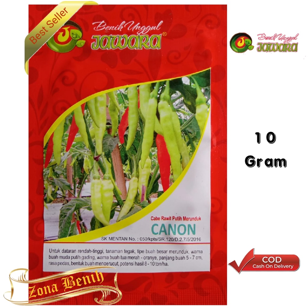 Isi 10 Gram Bibit Cabe Rawit CANON | Benih Cabe Unggul | Bibit Cabai Rawit | Benih Cabe Rawit Setan